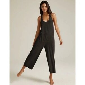 Beyond Yoga Featherweight Hang Loose Jumpsuit Large Charcoal Space Dye